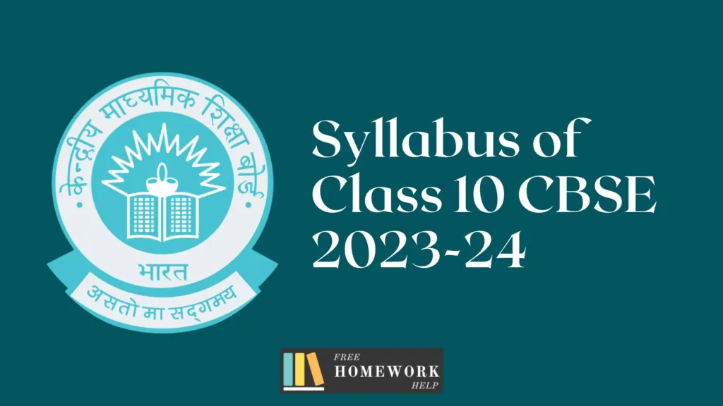 Latest Syllabus Of Class 10 CBSE 2023-24 Free Pdf