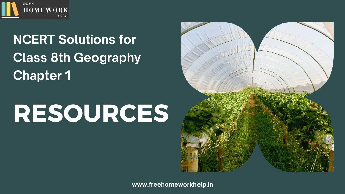 Resources Class 8 Geography Chapter 1 Easy Concept